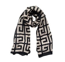 Women's Scarves Lady Light Soft Fashion Solid Scarf Wrap Shawl plaid Black 2