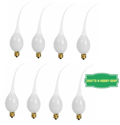 #ad 8 Silicone Dipped Electric Candle Lamp Chandelier Bulbs 5 Watt E12 Base $13.85