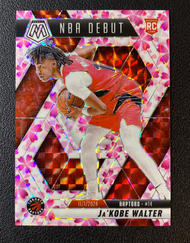 Ja'Kobe Walter 2024-25 Panini Mosaic /20 SSP Cherry Blossom NBA Debut RC #253