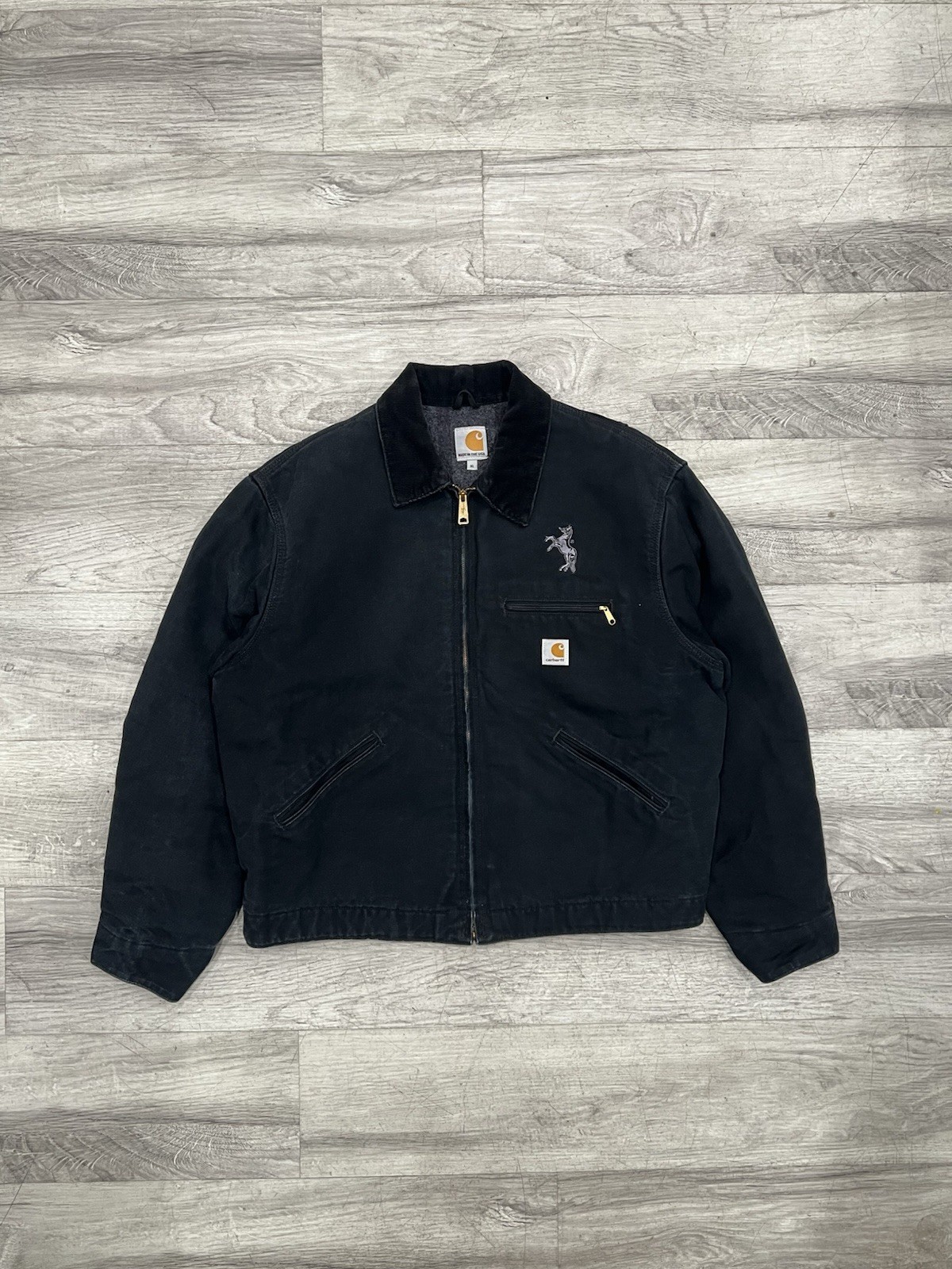 2014 Carhartt J001 Detroit Jacket Size XL Black Colt Rifle Promotion Made in USA