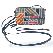 Vera Bradley Geo Medallions All In One Crossbody Purse Bag Wallet Wristlet FLAW