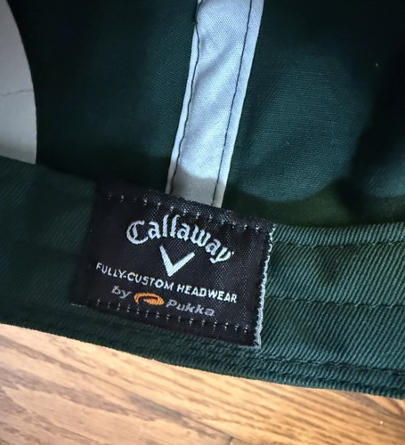 Callaway Adjustable Hat by Pukka, Sandy Brae Golf Club Cap in Green with Tag - Picture 6 of 6