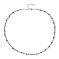 Cavill Halskette HäMatit 74,9Ct Sterlingsilber Perlen Schwarz Damen