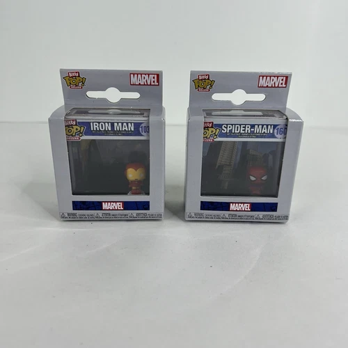 Funko Bitty Pop! Deluxe - Iron Man #1036 & Spiderman #160 Lot