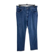 Duluth Mens Jeans Size 36x32 (30) Boot Cut Medium Wash Denim Flex Weekenders