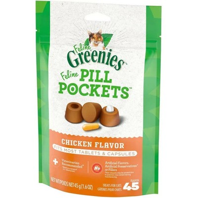 Greenies Feline Pill Pockets Cat Treats with Chicken