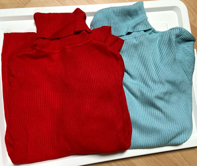new yorker Damen 2x Rollkragen Pullover gerippt Langarm mehrfarbig Gr. XS