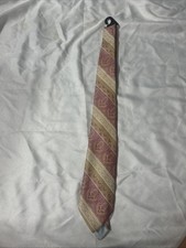 Vintage Wemlon Wembley Pink Gold Geometric Retro Neck Tie