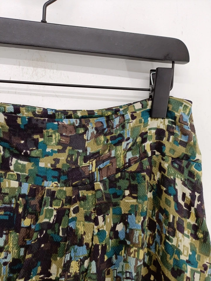 Nicole Farhi Women's Mini Skirt UK 12 Multi Graphic 100% Silk Short Mini - Image 4 of 4