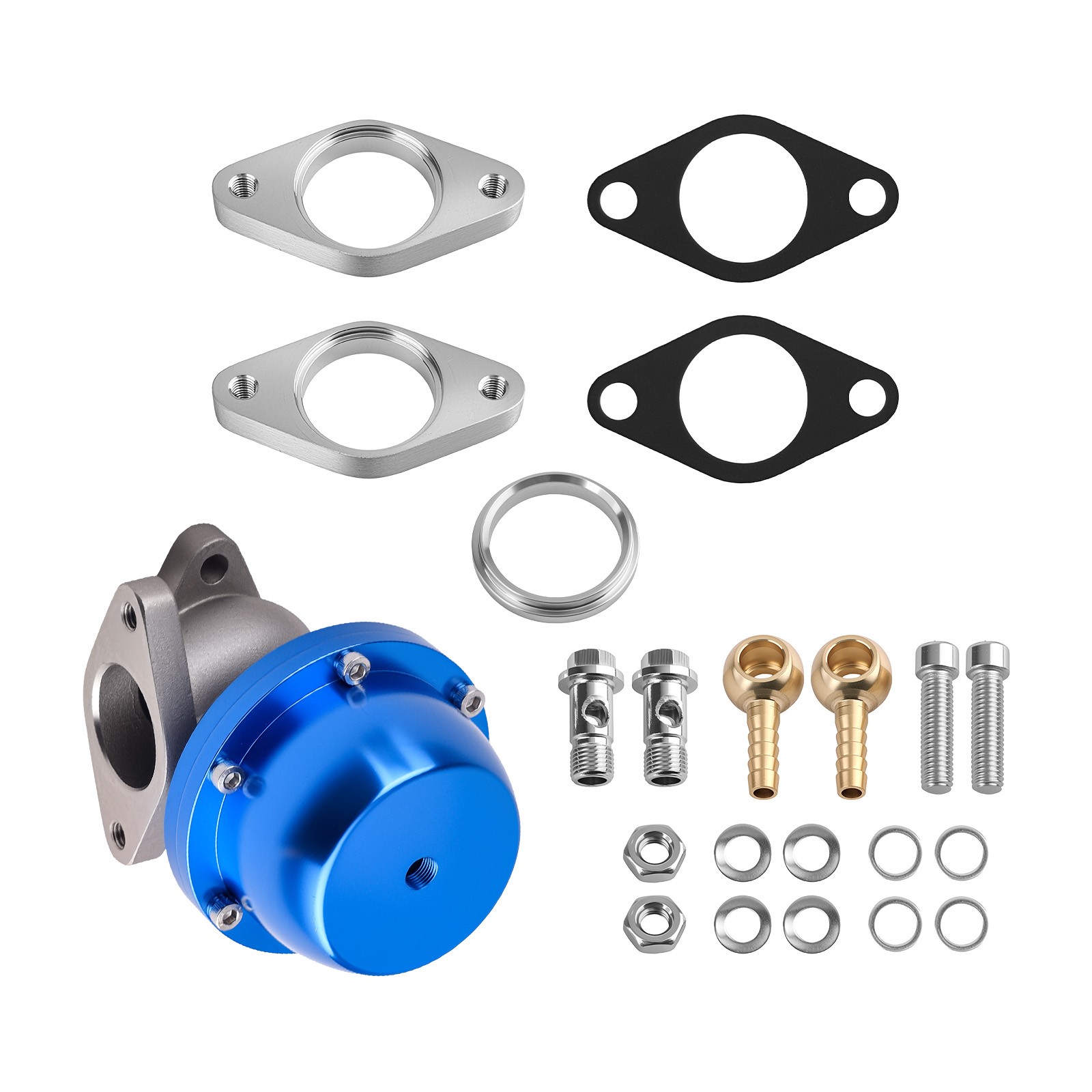 Universal 38Mm   External Turbo Wastegate Dump Silver for all turbo Bov