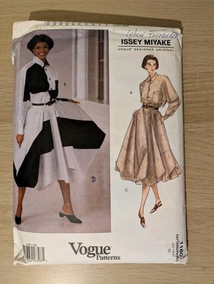 Issey Miyake Vogue Muster 1160 Größe 10 Schnitt Shirt & Rock Designer Original