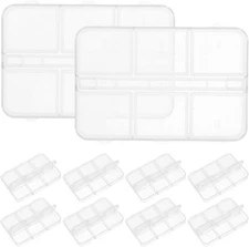 EXCEART 10pcs Nail Art Storage Box Charm 7.50X5.00X1.00CM, white 