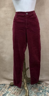 Loft Super Skinny Burgundy Stretch Narrow Cords Size 29/8