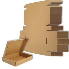 6x4x1 inches Small Shipping Boxes Set of 50 - Brown Mailer Corrugated Cardboa...