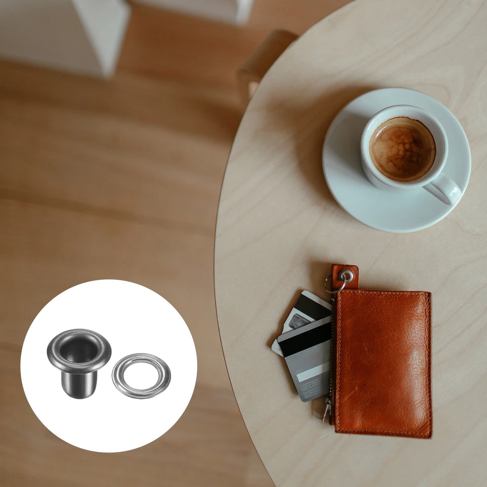 Eyelets with Washers (8 x 4*7mm)for Leather Canvas Clothes DIY Crafts Making Foto 3 de 4