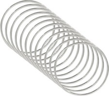 12 Pcs Metal Dream Catcher Rings, 3 Inch Silver Hoops for DIY Crafts