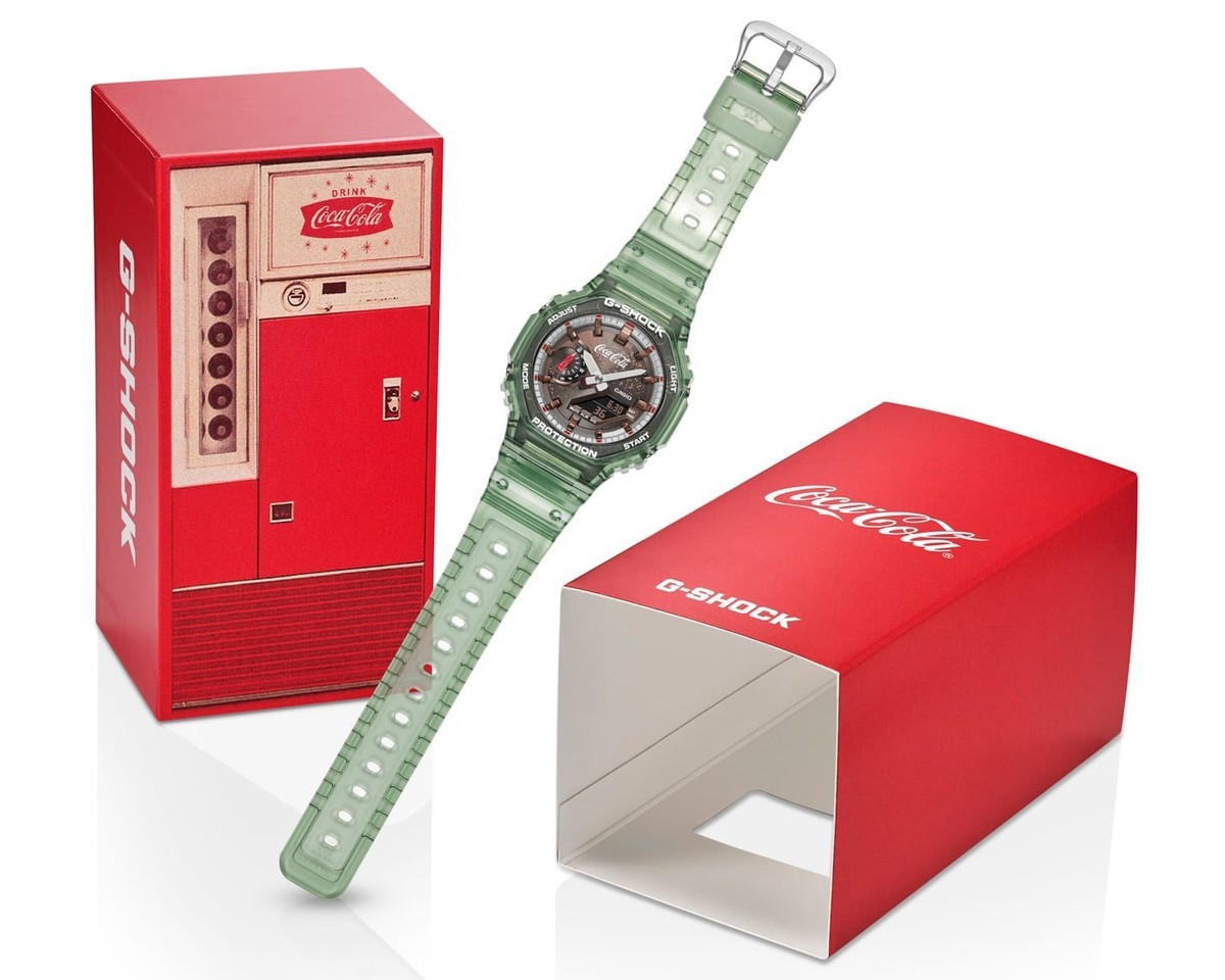 ５５２２JAコカ・コーラデザインGSHOCK PSL G-SHOCK x Coca-Cola GA-2100CC-3AJR collaboration model