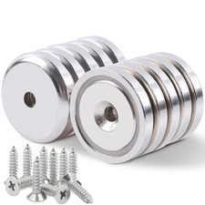Neodymium Disc Magnets with Holes, Stainless Screws for Kitchen Hanging, Tool St