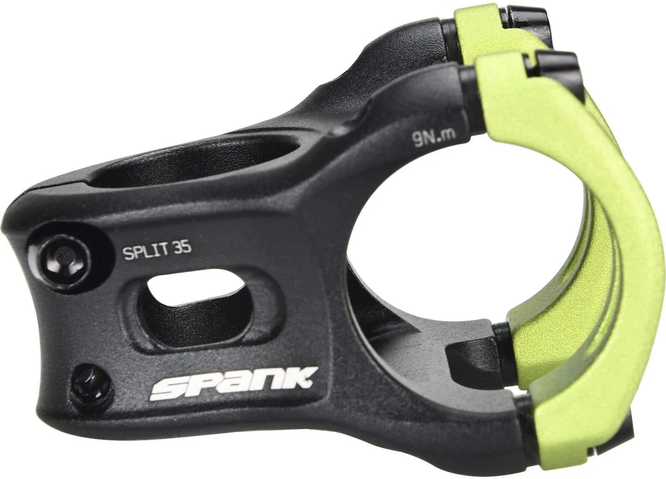 Vástago de bicicleta anodizado Split 35 Enduro Trail Shotpeen, negro/verde, 50 mm Foto 2 de 4