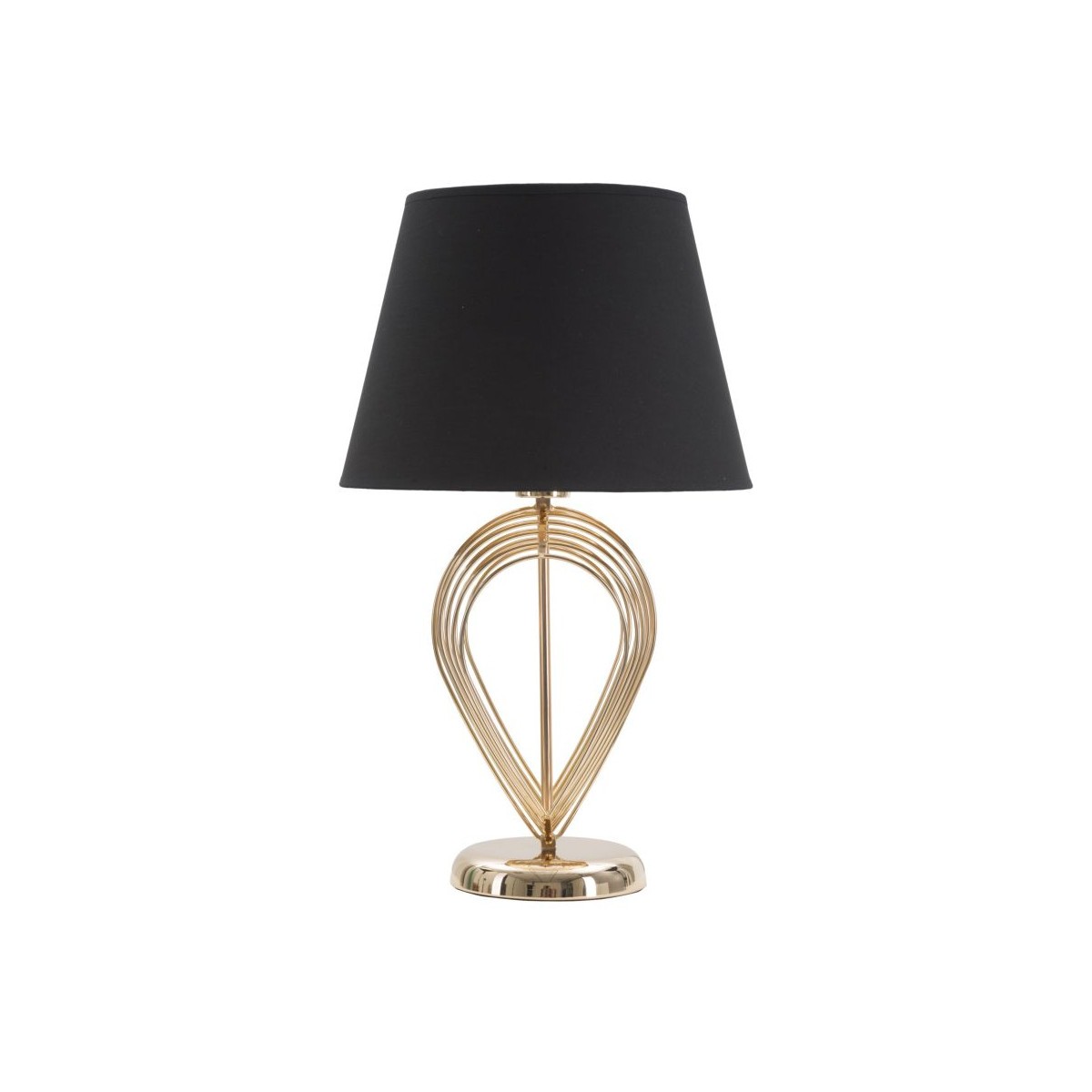 Lampe de table Maxt en métal doré et noir, luminaire chic 53cm