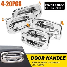 4-20X Front Exterior Door Handle Set Chrome For 99-06 Chevy GMC Silverado Sierra