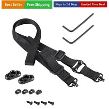 Rifle Sling - 2 Point Quick Adjust with QD Swivels, Gun Sling Strap with Fast...