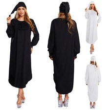 Women's 2 Pcs Pajama Dress With Hat Nightgown Victorian Nightshirt Pajama Sets