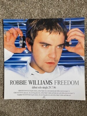 ''Robbie Williams - Plattenladen 12 x 12 Zoll Displayposter ''''Flach'''' für ''''Freiheit''