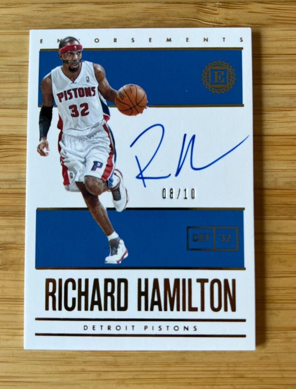 2019-20 Panini Encased Richard Hamilton Endorsements Gold /10