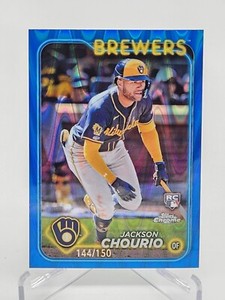 2024 Topps Chrome Jackson Chourio /150 Blue RayWave #161 RC