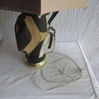 Golf Bag Umbrella Shade Table Lamp Bar 70s 33 inch Tall Glenlivet Scotch Brown — photo 10