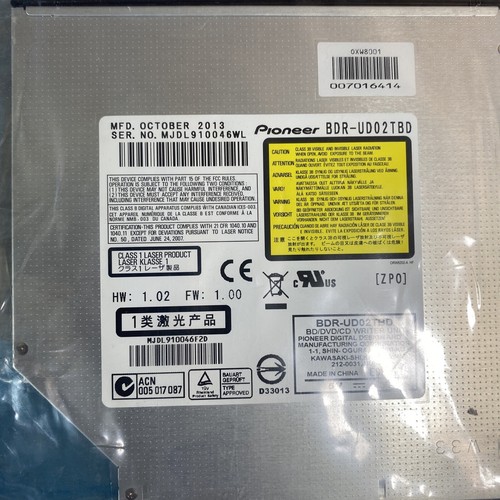 Pioneer BDR-UD02TBD Blu-ray BDRE/DVDRW/CDRW NEW - Picture 2 of 7