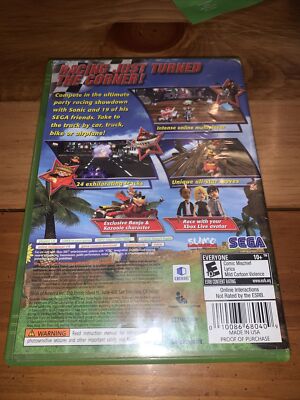Sonic & Sega All-Stars Racing (Microsoft Xbox 360) No Manual