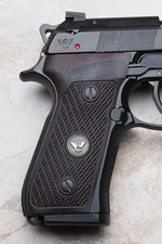 Wilson Combat - Beretta 92/96 G10 Ultra Thin Grips - Checkered - Black Cherry