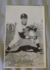 Original 1957 Bob Purkey Pittsburgh Pirates Signed Postcard 