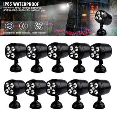 Outdoor Motion Sensor Light Battery Operated Waterproof 4LEDs Cordless Spotlight