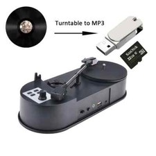 Portable Phonograph 33/45RPM Turntable Player Save Vinyl Music Records to MP3