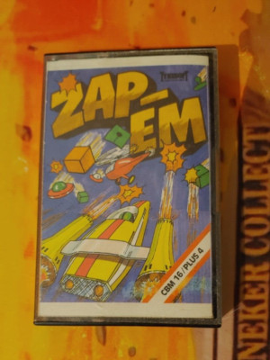 Zap-Em (Tynesoft 1985) Commodore 16 116 +4 (Tape, Manual, Box) 8-bit classic