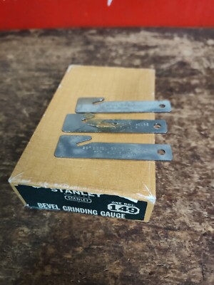 Vintage Stanley Model 149 Plane Blade Grinding Gauge Lot Of 3 Withe Original Box