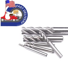 6Pcs HSS End Mill Cutter CNC Square Nose 4 Flute Straight Shank Bit 1/8 to 5/8"
