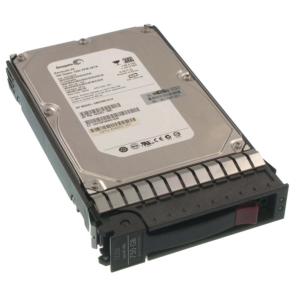 HP SATA Festplatte 750GB 7,2k SATA2 LFF - 434103-001
