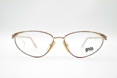 Vintage Gala Paris Azur 201  Gold Mehrfarbig oval Brille Brillengestell NOS