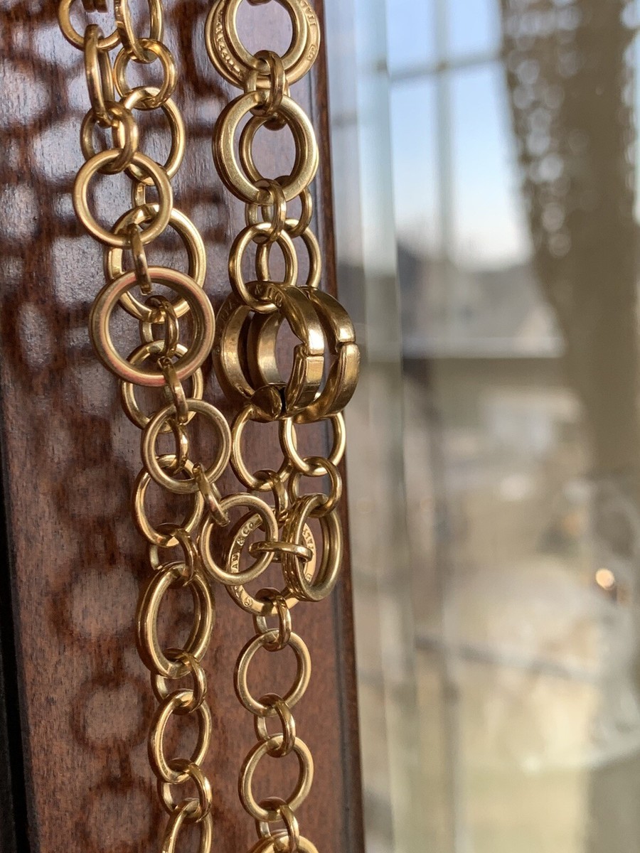 Tiffany & Co 18K Gold Interlocking Circles Link Necklace Tiffany & Co 18K Gold Interlocking Circles Link Necklace