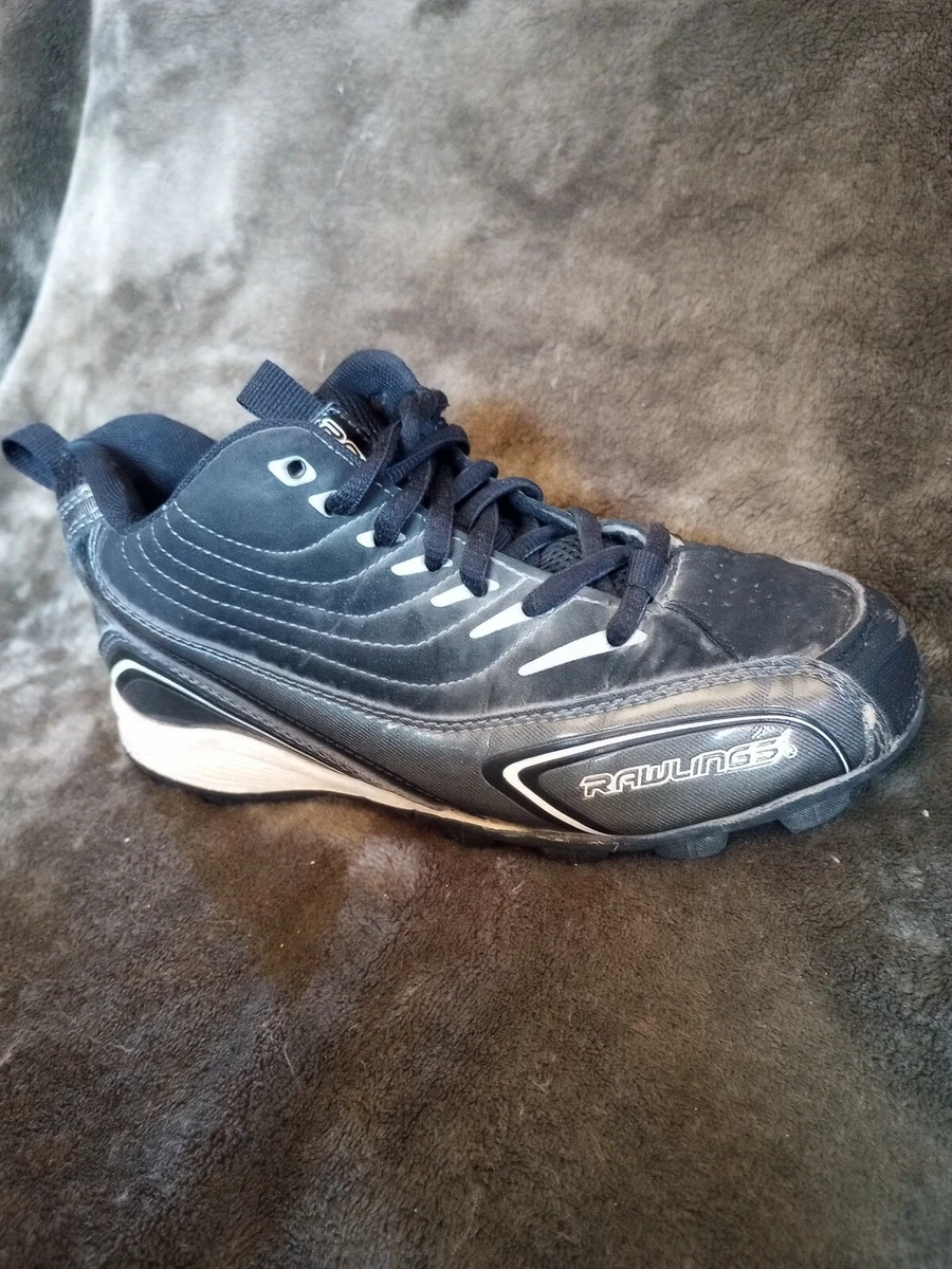 Rawlings Boys Wind Up Low Size 2 Black Lace Up Baseball Cleats eBay