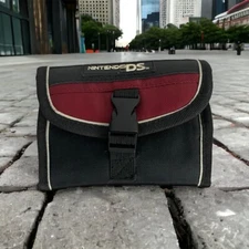 Nintendo DS Protective Carry Case Travel Case Switch N Carry Black Maroon