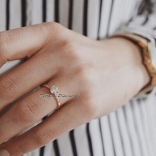 0.50 Ct Round Cut Lab-Created Diamond Engagement Ring 14K Yellow Gold Finish