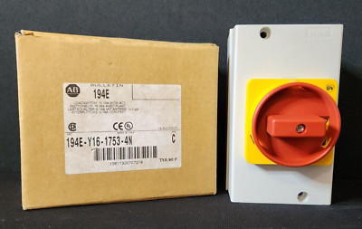 Allen Bradley 194E-Y16-1753-4N Ser. C Load Switch 16 Amp, 3P, 194E