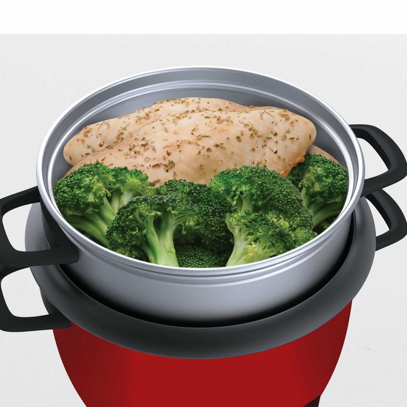 Aroma Housewares Rice Cooker 6-Cup Pot Style Rice Cooker and Food Steamer -Red