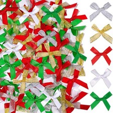 Mini Christmas Bows 50PCS Ribbon Bows Small Bows for Crafts Bow Ornaments for...
