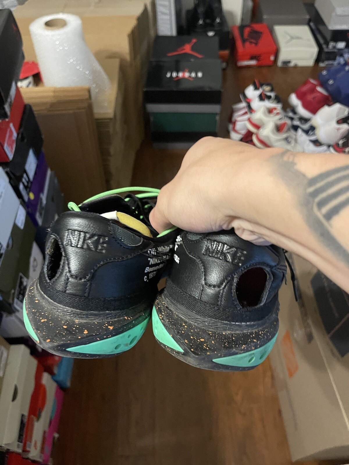 OFF WHITE X NIKE Taglia 12 Nike Off White x Blazer Low Black senza scatola soletta di ricambio